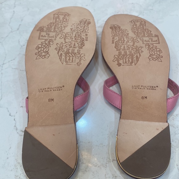 Lilly Pulitzer Pink Shells Flat Sandals - Picture 4 of 4